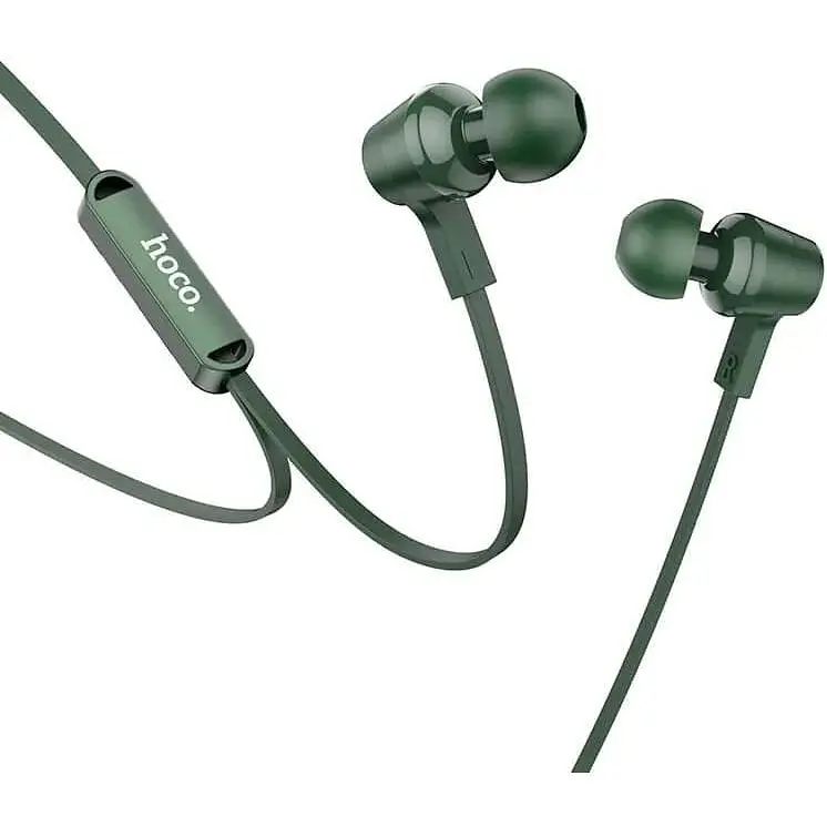 Наушники Hoco M86 Oceanic universal earphones with mic с плоским кабелем черные - фото 3