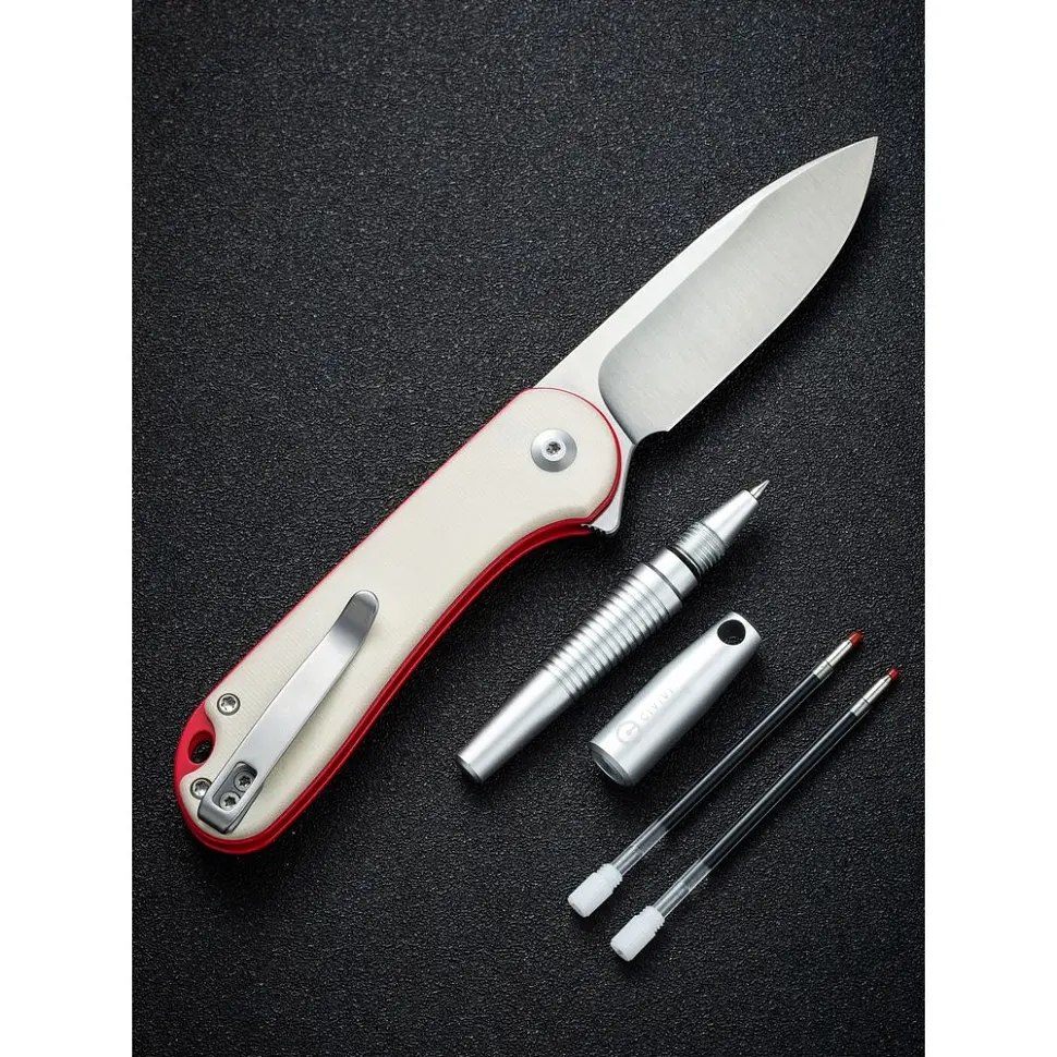 Комплект (ніж складаний, ручка) Civivi StellarQuill Pen & Button Lock Elementum II Knife Combo Gift Pack C23049 - фото 6