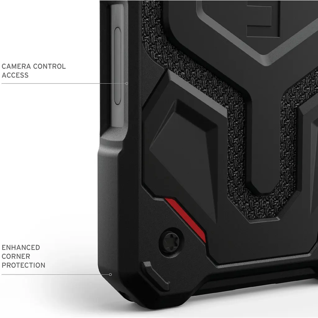 Оригинальный противоударный чехол UAG Monarch Pro MagSafe для Iphone 16 Plus Kevlar Black 114455113940  - фото 3