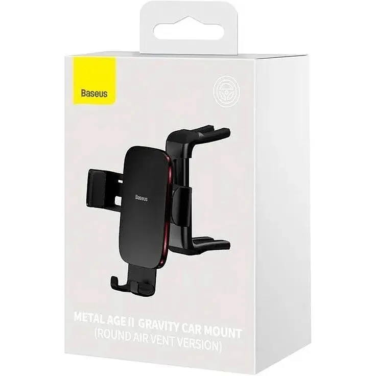 Тримач Baseus Metal Age II Gravity Car Mount (Round Air Vent Version) (SUJS030001) - фото 8