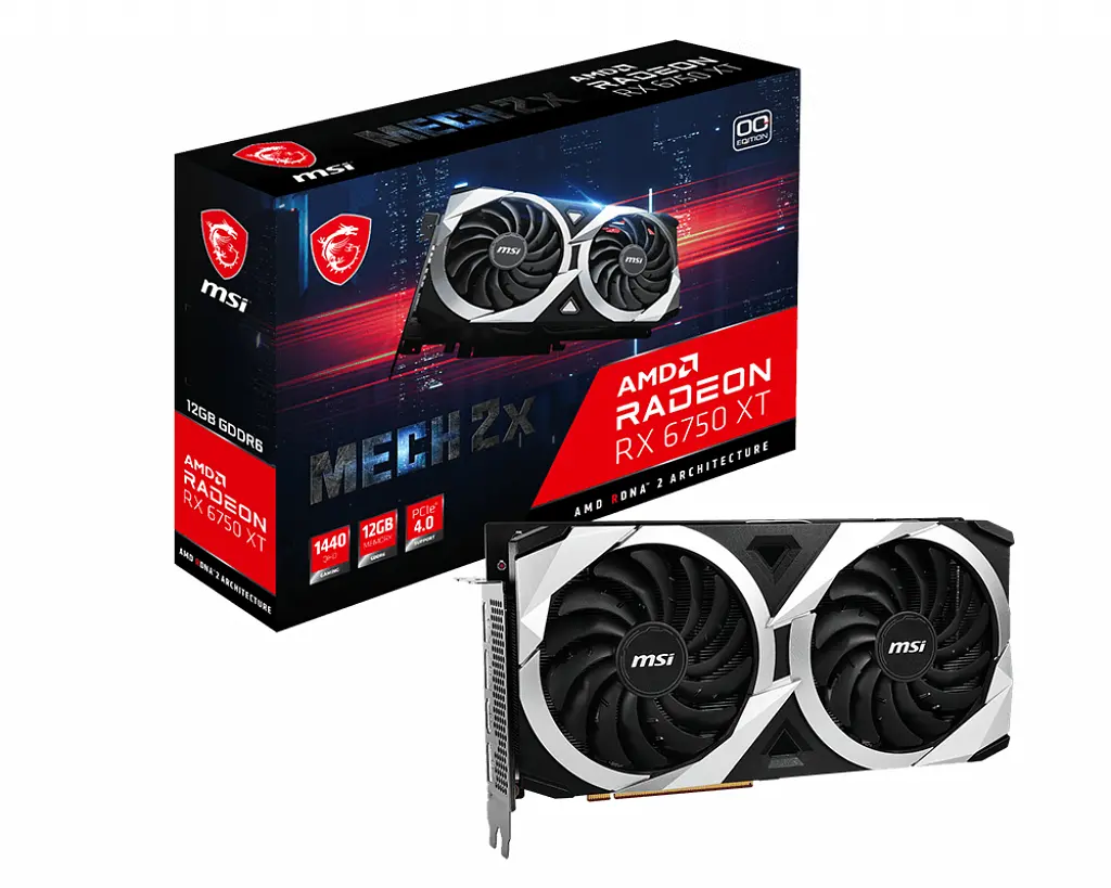 Відеокарта MSI Radeon RX 6750 XT 12Gb MECH 2X OC (RX 6750 XT MECH 2X 12G OC) - фото 5