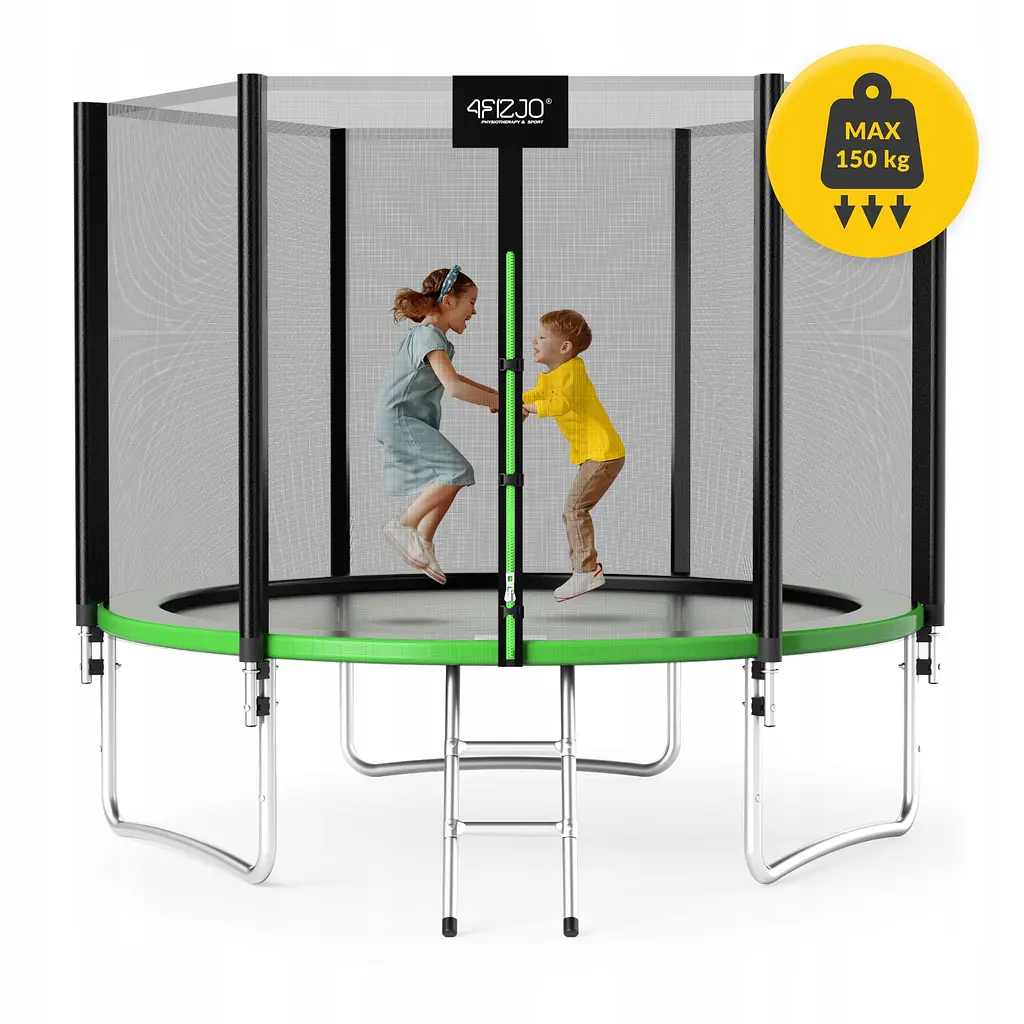 Батут із зовнішньою сіткою 4FIZJO Classic 10FT 312 см Black/Green (P-5907739314130) - фото 5