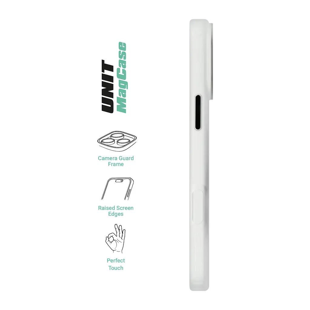 Чехол Apple iPhone 16 Pro Max, Unit MagSafe, белый, прозрачный, магсейф, противоударный, магнитный, панель-накладка с поддержкой MagSafe, с поддержкой беспроводной зарядки, TPU+PC, защита всего корпуса, ударопрочный, ArmorStandart (ARM78716) - фото 3