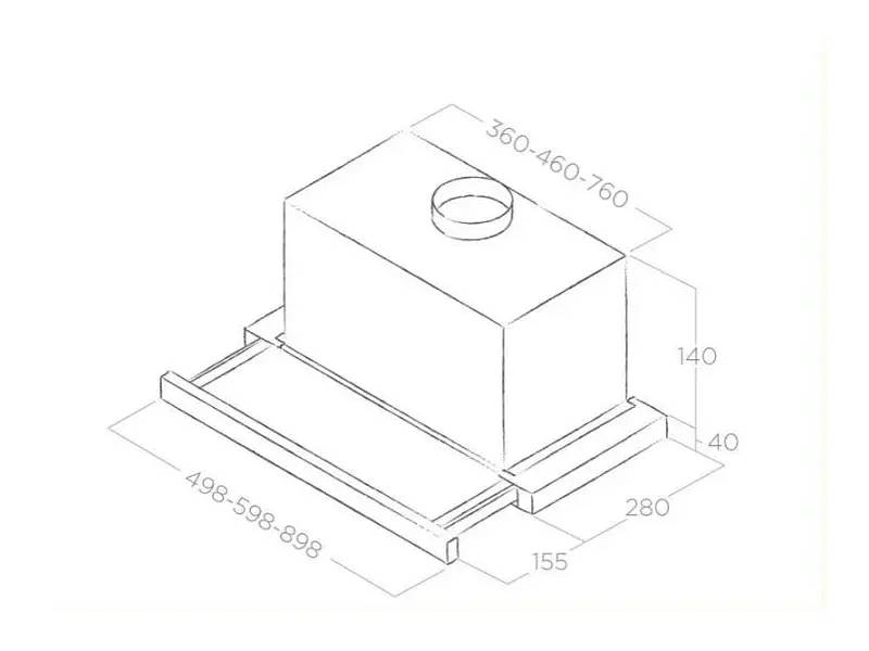 Витяжка телескопічна Elica TT14 LUX GRVT/A/90 - фото 4