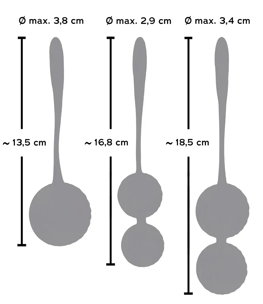 Вагінальні кульки Sweet Smile 3 Kegel Training Balls, 3 шт., фіолетовий - фото 5