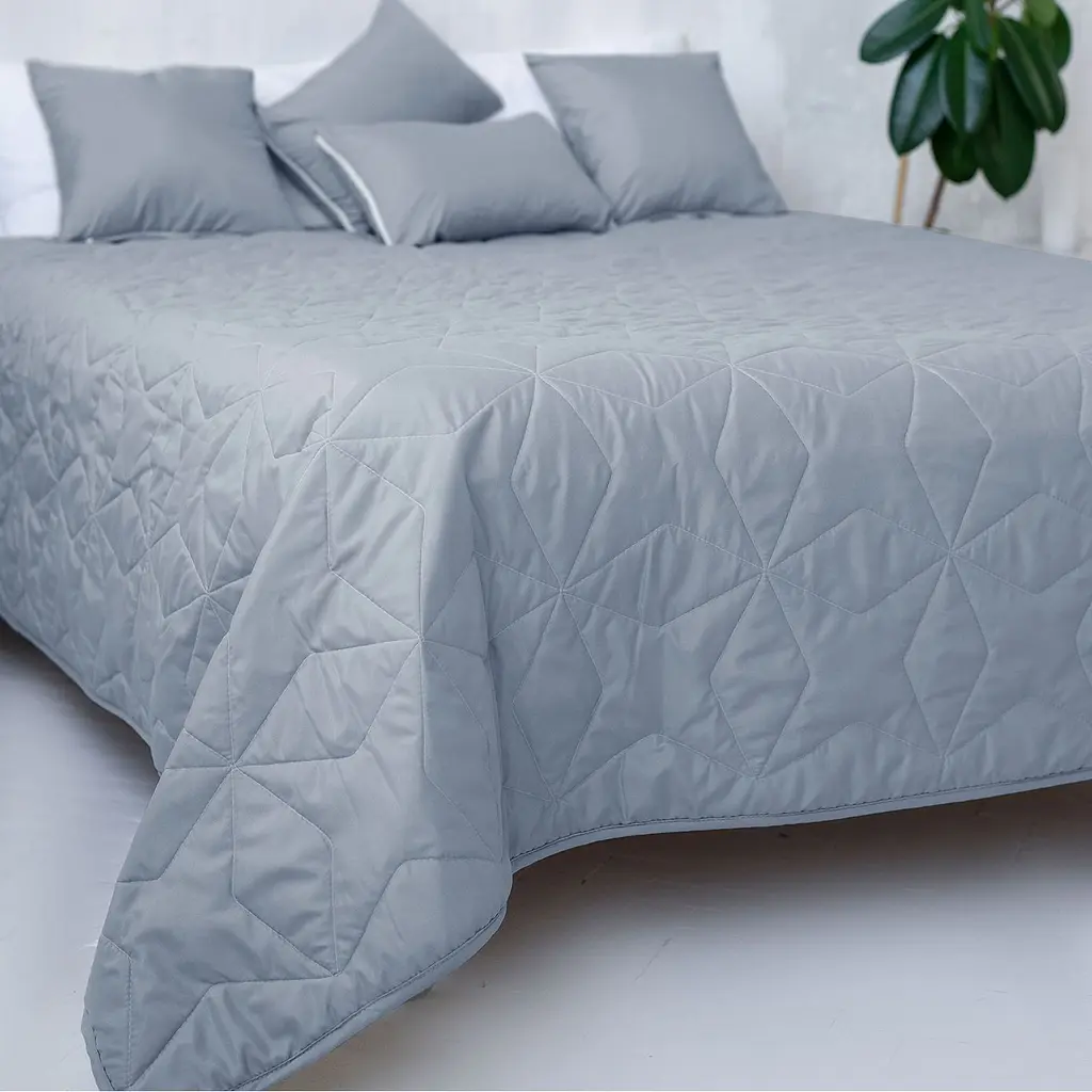 Декоративне покривало  Sonex Borneo 220х240 см сіре з бежевим(SO102401) - фото 7