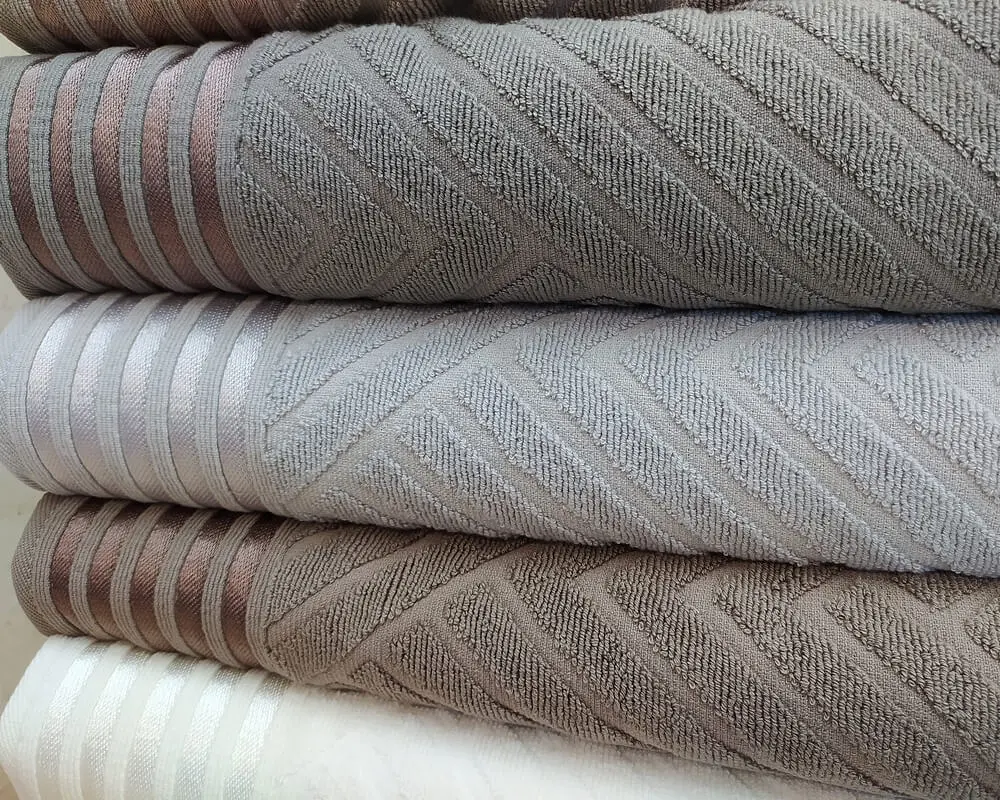 Набір турецьких махрових рушників 70х140 Gulcan 6 шт Jacquard Cotton Lux Yeni Cizgili - фото 3