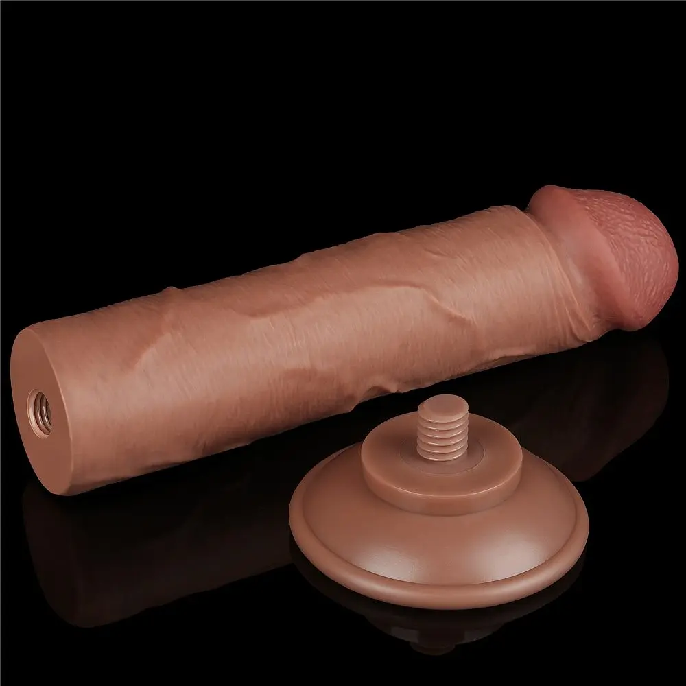 Фалоімітатор 8 SLIDING SKIN DUAL LAYER DONG BROWN LOVETOYS 66-LV317306 102667 - фото 3