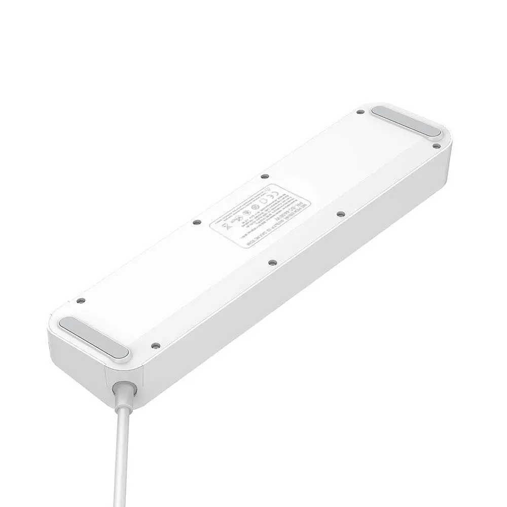 Фільтр живлення ProLogix Premium (PR-SC4408W) 2.5 кВт, 4 розетки, 4 USB, 2 м, з вимикачами, білий - фото 3