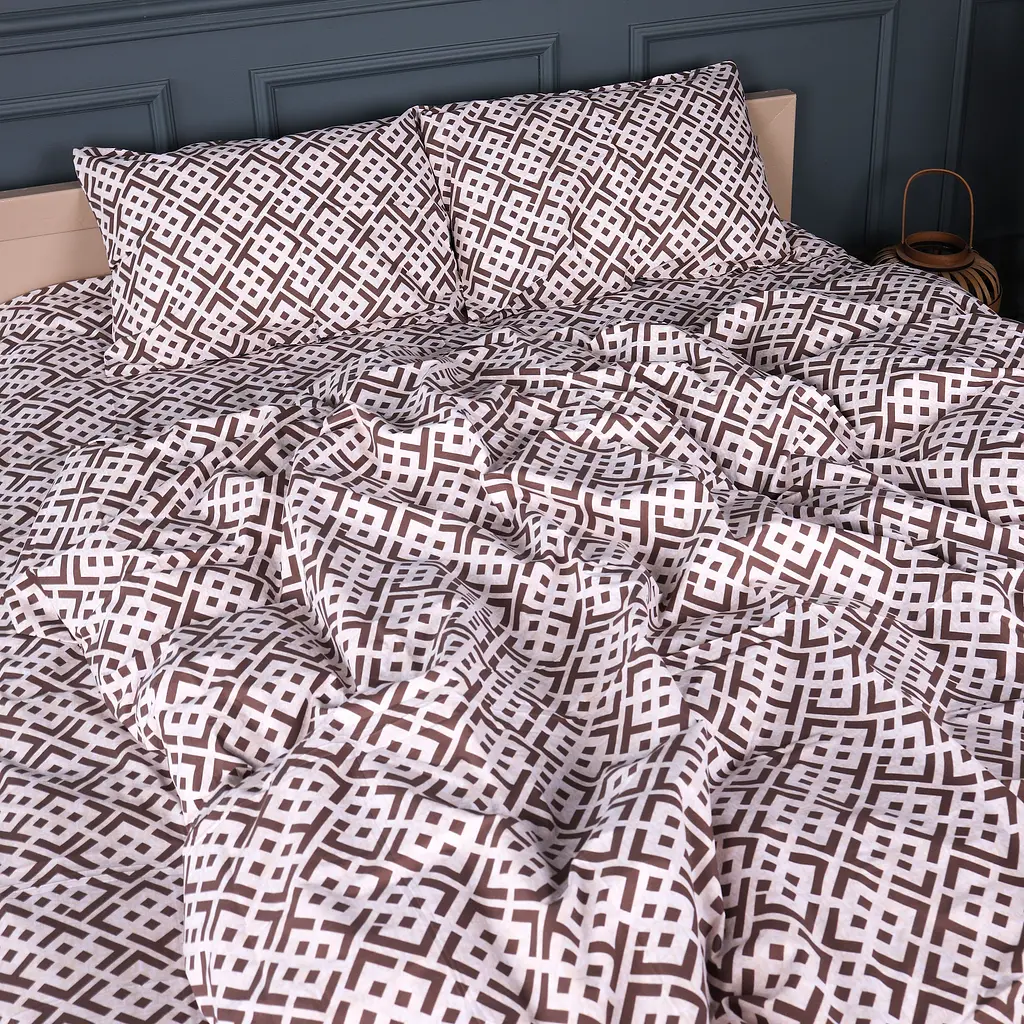 Пододеяльник MirSon бязь Abstract Brown 220х240 см (2200013165132) - фото 3