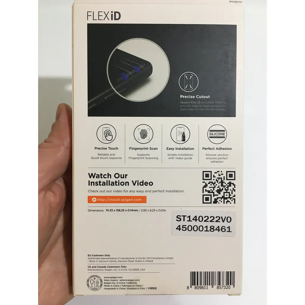 Пленка защитная Spigen Screen Protector FlexiD Solid для Samsung Galaxy S22 Ultra S908 AFL04143 (1шт. в комплекте) - фото 2
