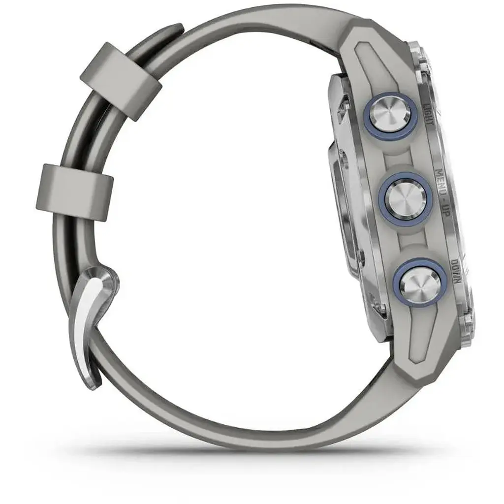 Смарт-годинник Garmin Descent Mk3 43 mm Stainless Steel with Fog Gray Silicone Band (010-02753-04/03 - фото 5