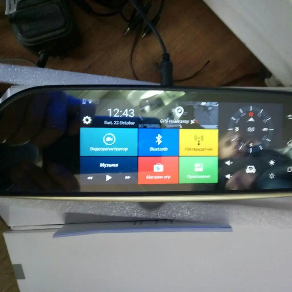 Дзеркало відеореєстратор GPS 3G Wi-Fi екран 7" Сенсорний 2 Камери K35 - фото 4