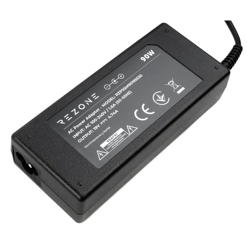 Блок живлення до ноутбуку Rezone Samsung 90W 19V 4.74А 5.5*3.0 (RZPSSM90195530) - фото 3