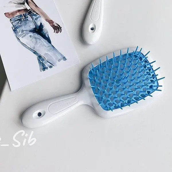 Щітка-гребінець Janeke Superbrush 1830 Blue & White [176906] - фото 3