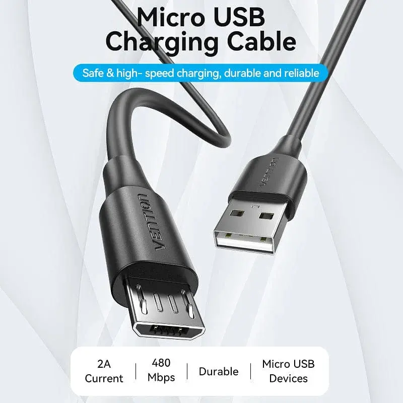 Кабель USB 2.0 AM-micro BM 1.0м Чорний - фото 5