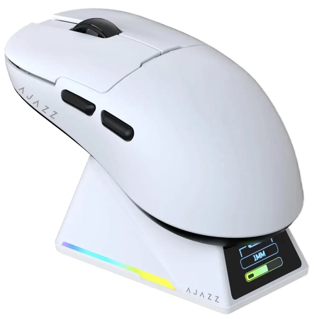 Бездротова магнітна миша Ajazz AJ159 APEX PAW3950 400 мАч RGB Біла - фото 10