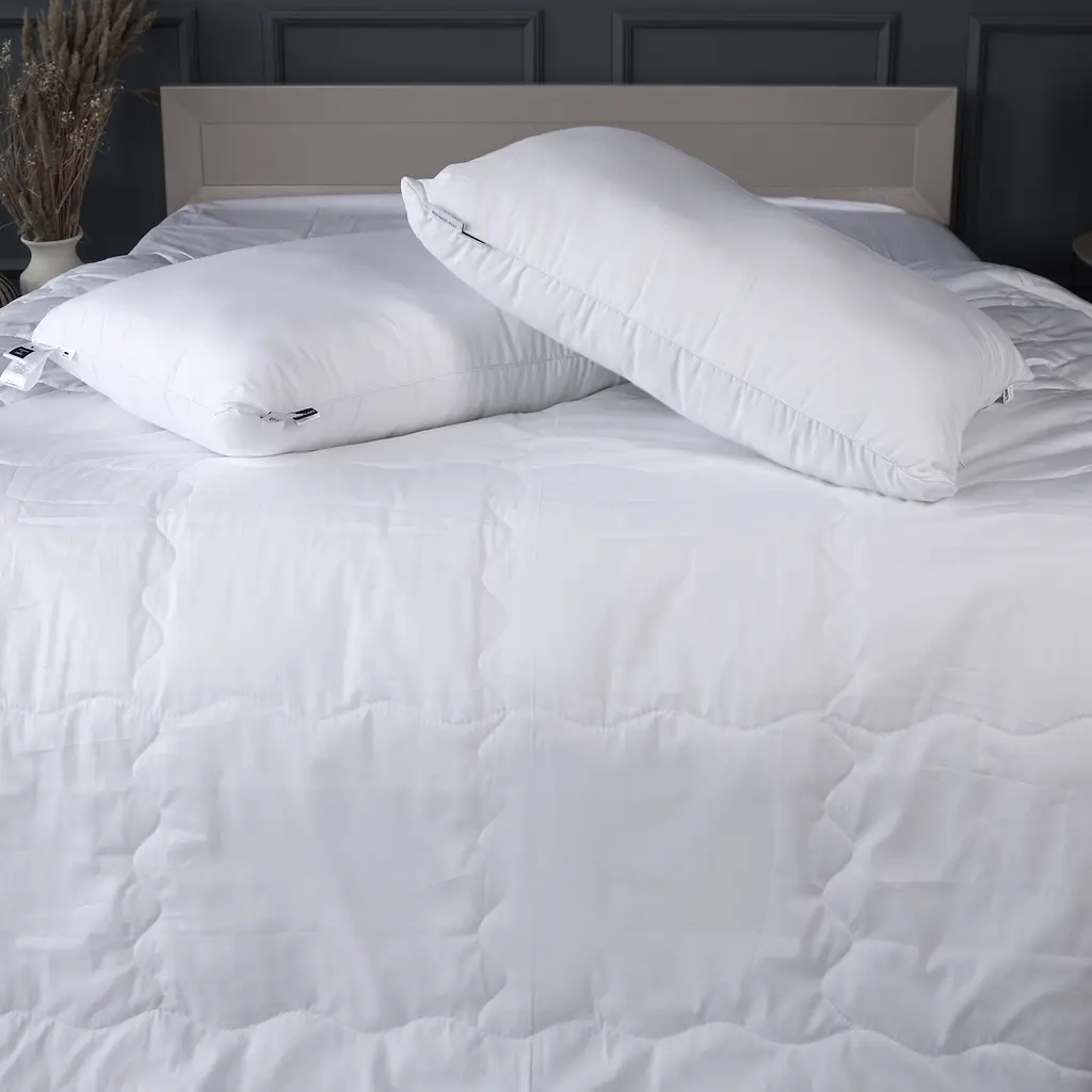 Літній постільний комплект MirSon Line Satin Light Pro Snow White Eco-Soft Сімейний (2200010972979) - фото 2