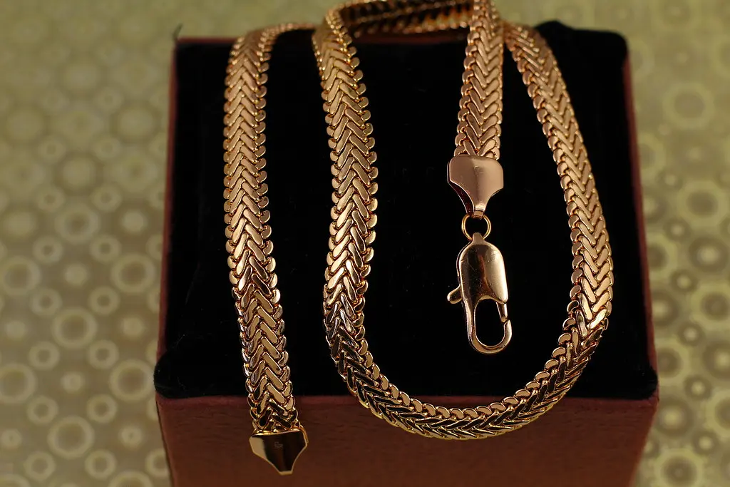 Ланцюг Xuping Jewelry анаконда 45 см 8 мм золотистий - фото 2