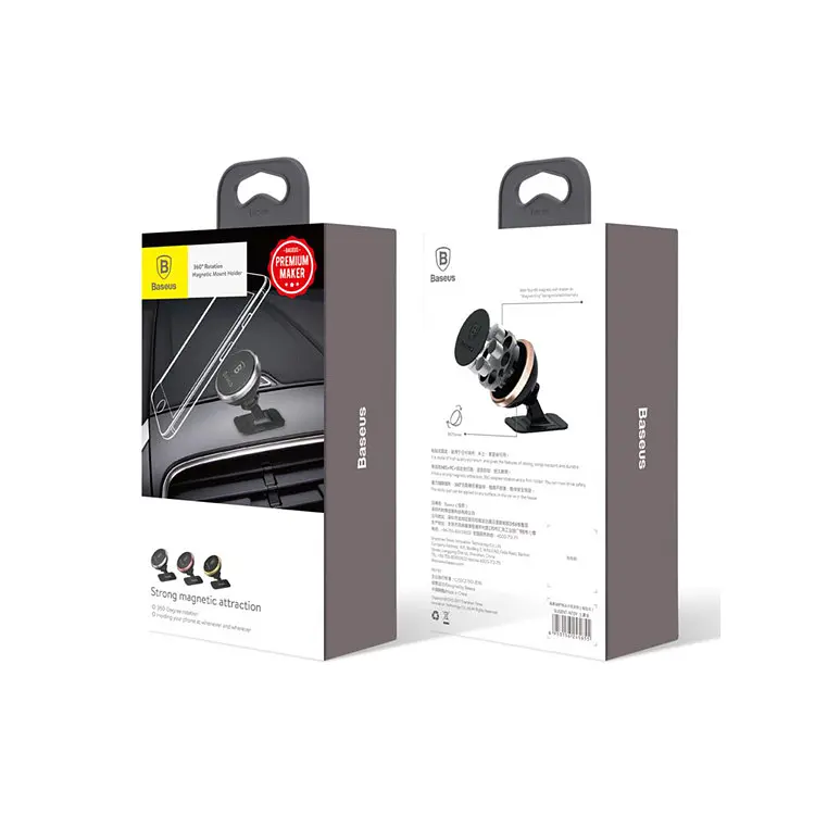 Магнітний автомобільний тримач для смартфона Baseus Car and Desk Holder Magnetic 360 Rotation Сріблястий (90400940) - фото 8