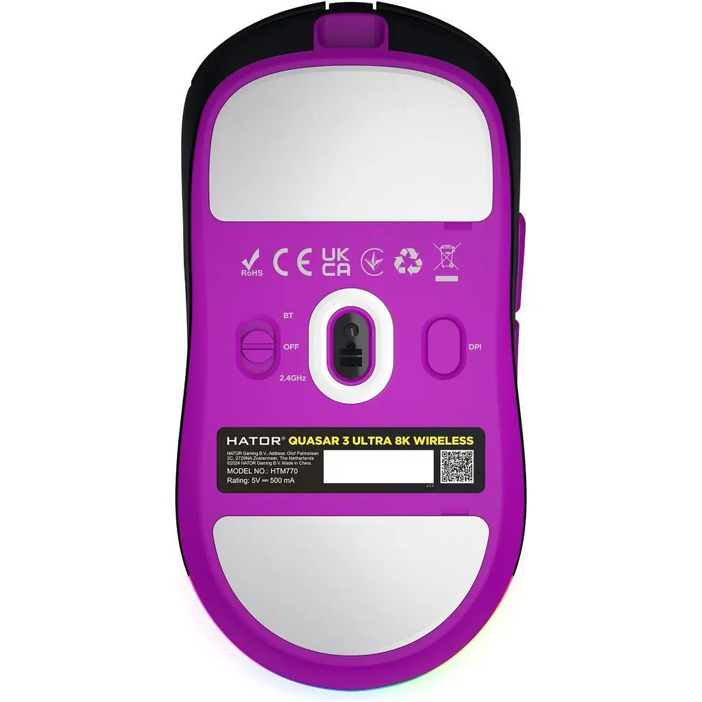 Bluetooth миша HATOR Quasar 3 ULTRA 8K HTM770 Black UA - фото 5