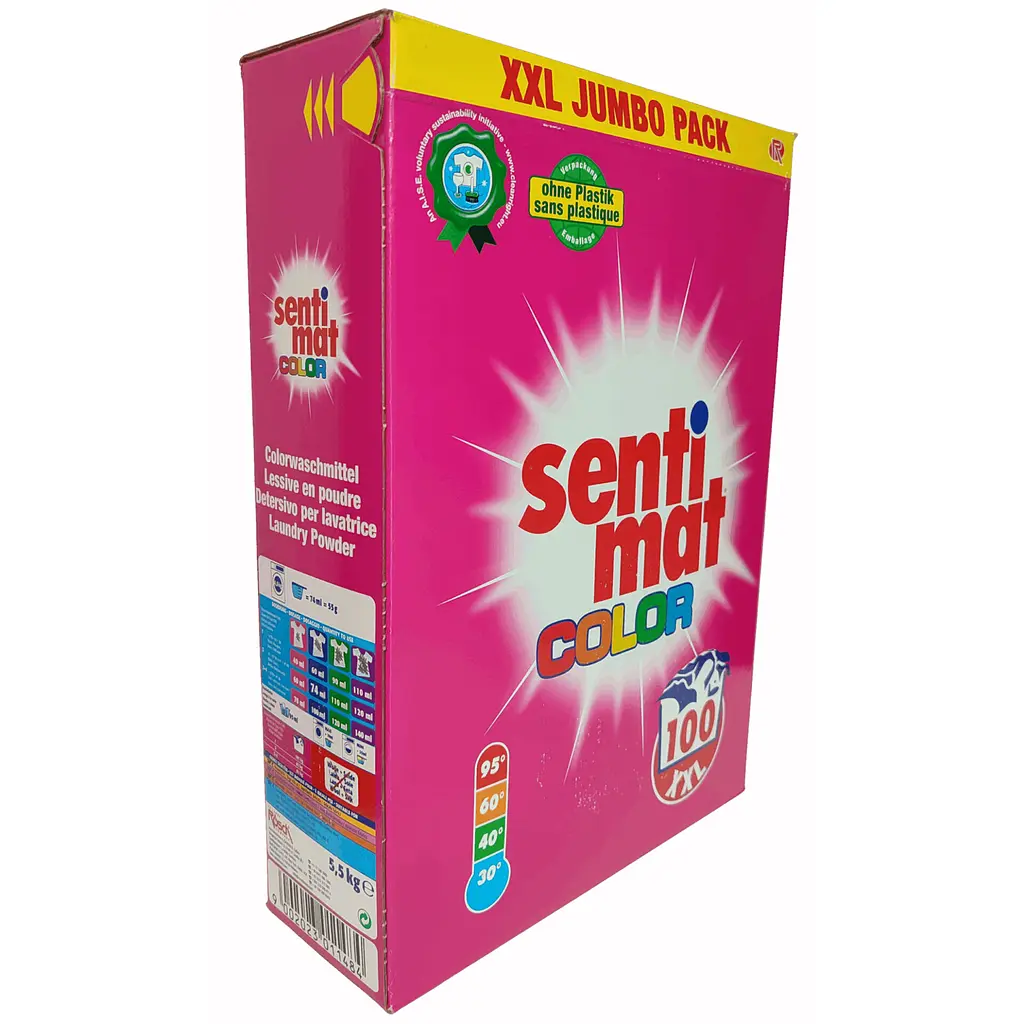 Пральний порошок Sentimat Color XXL 5.5 кг 100 прань для кольорової білизни - фото 2