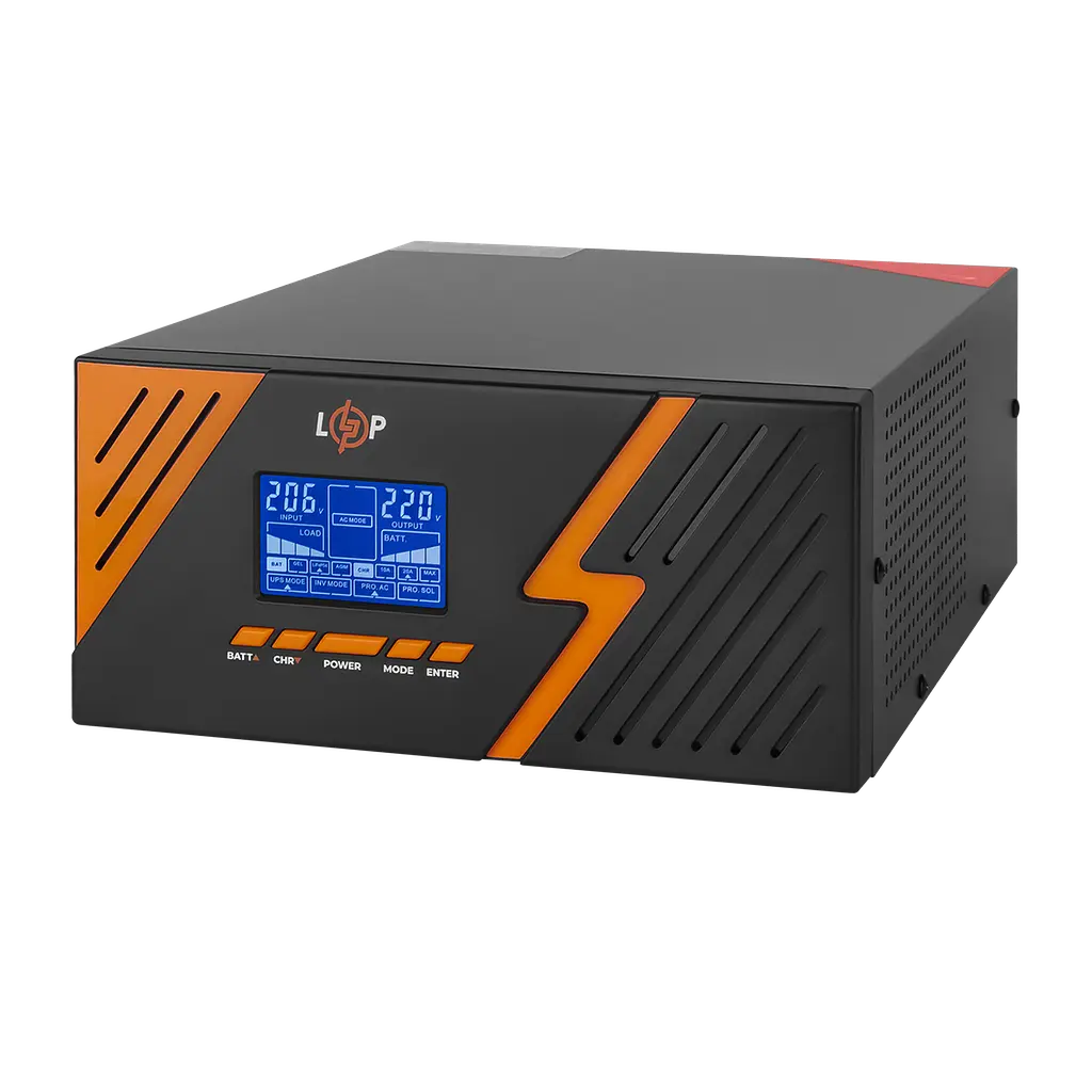 ИБП с правильной синусоидой 12V LPM-PSW-1500VA (1050Вт) Black - фото 3