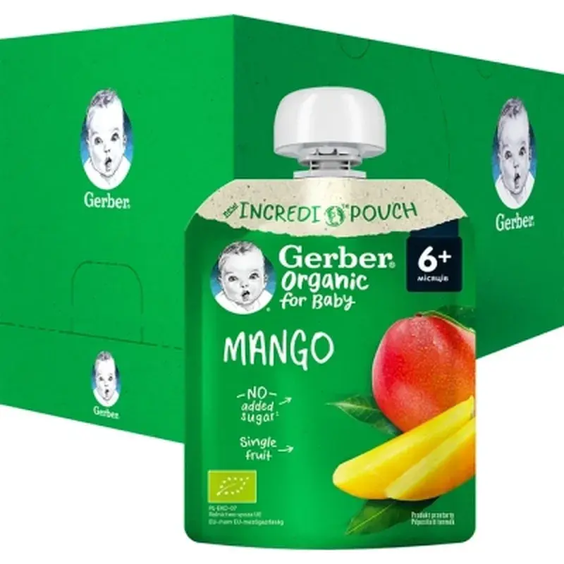 Дитяче пюре Gerber Organic манго з 6 місяців 80 г (1227092) - фото 4