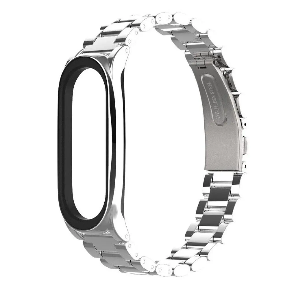 Металевий ремінець Primo Mijobs для фітнес-браслета Xiaomi Mi Smart Band 7 Silver - фото 2