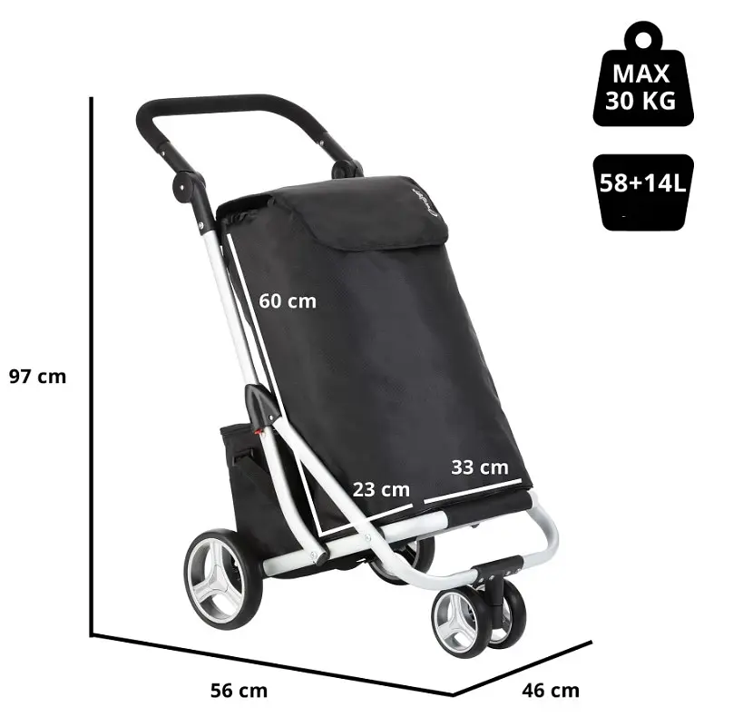 Сумка-візок ShoppingCruiser 3 Wheels Black (604349) - фото 4