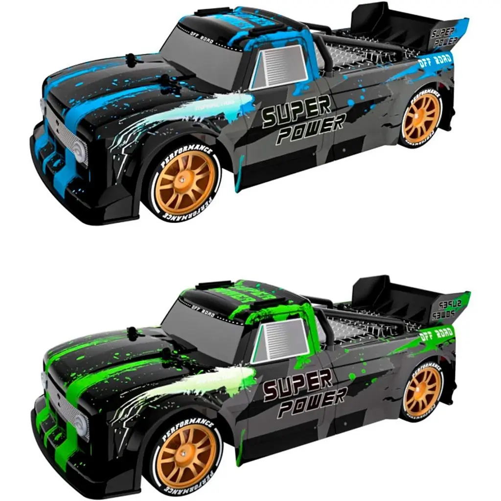 Машинка на радіокеруванні JJRC Q123 Off-Road Truck Drifting Car Black/Green [102355] - фото 3