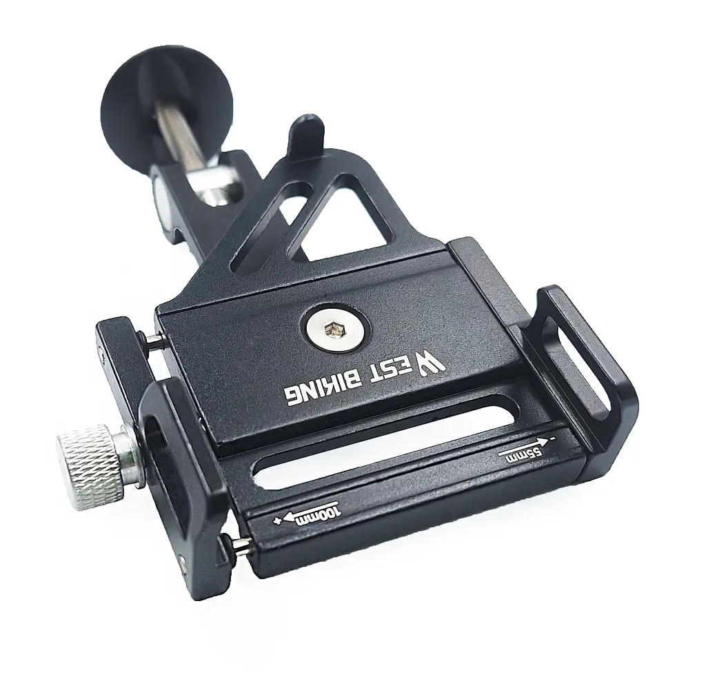 Велосипедний тримач для телефону West Biking YP0719360 5,5-10 см алюм. чорний (G0001280) - фото 2