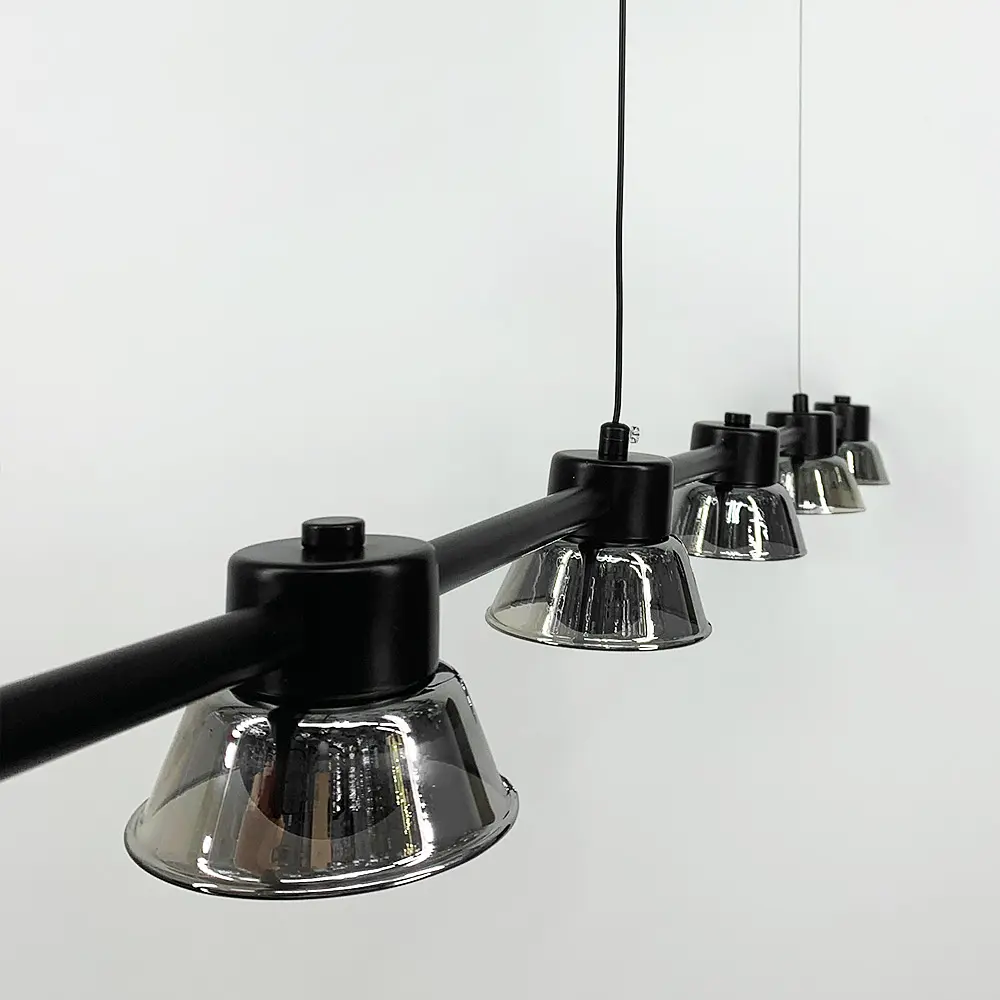 Удлиненная люстра HILDFRID на 5 плафонов Line.F MJ 179L-1200 BK - фото 2