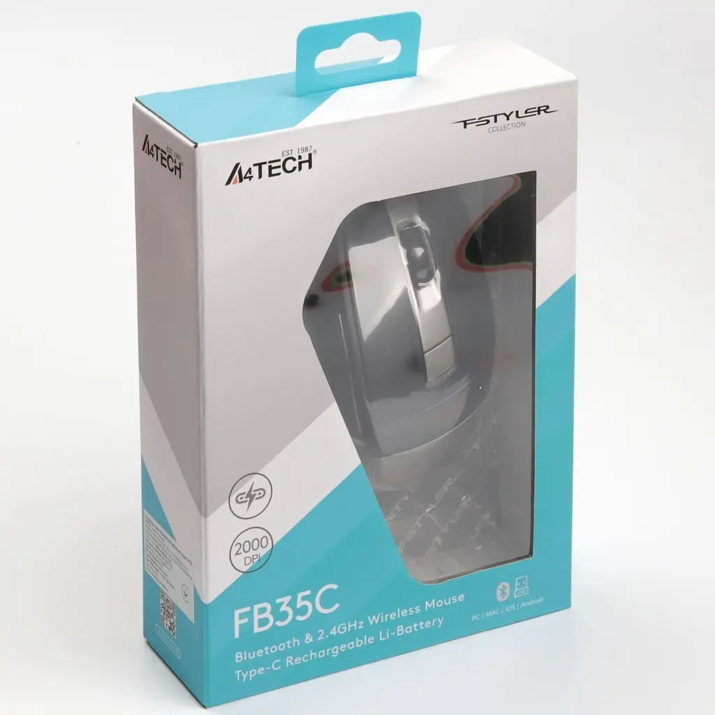 Беспроводная мышь A4Tech Fstyler FB35C Wireless Smoky Grey (FB35C (Smoky Grey)) - фото 5