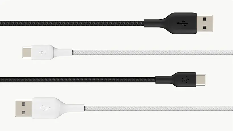 Кабель Belkin USB-A > USB-C заряджання/синхронізації 1м, 15Вт, Type-C, плетений, білий teh0013688 - фото 3