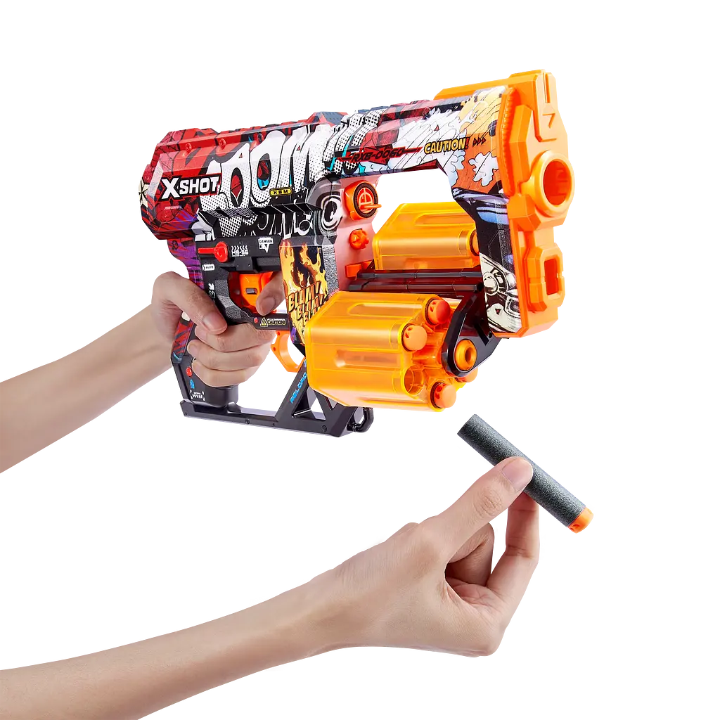 Швидкострільний бластер Zuru X-Shot Skins Dread Boom, 12 патронів (36517A) - фото 3