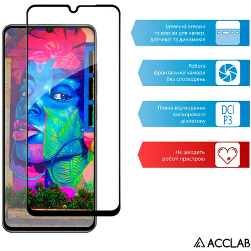Скло захисне ACCLAB Full Glue Realme C63 Black (1283126594946) - фото 5
