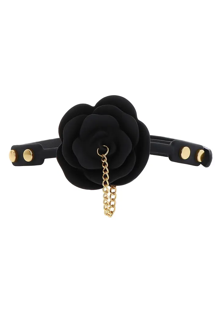 Кляп Taboom Rose Ball Gag with Plug, 4.2 см (чорний) - фото 5