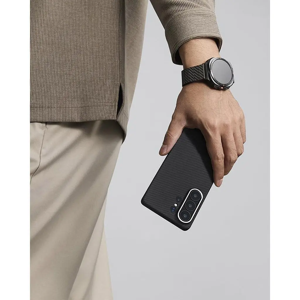 Чохол Pitaka Edge Case Aaron Button 600D Twill для Samsung Galaxy S26 Ultra Black/Grey (KS2601U) - фото 8
