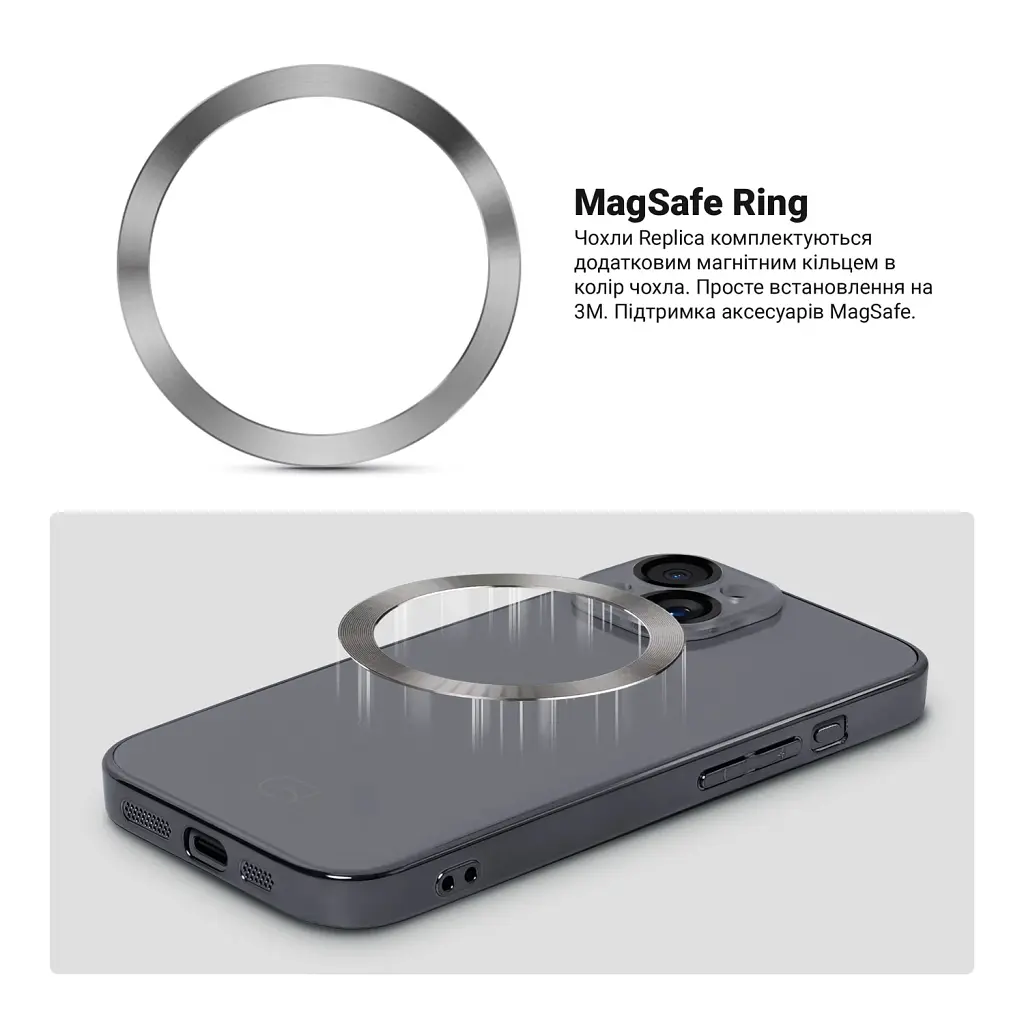 Чохол ArmorStandart Replica MagSafe для Apple iPhone 15 Titanium Grey - фото 4