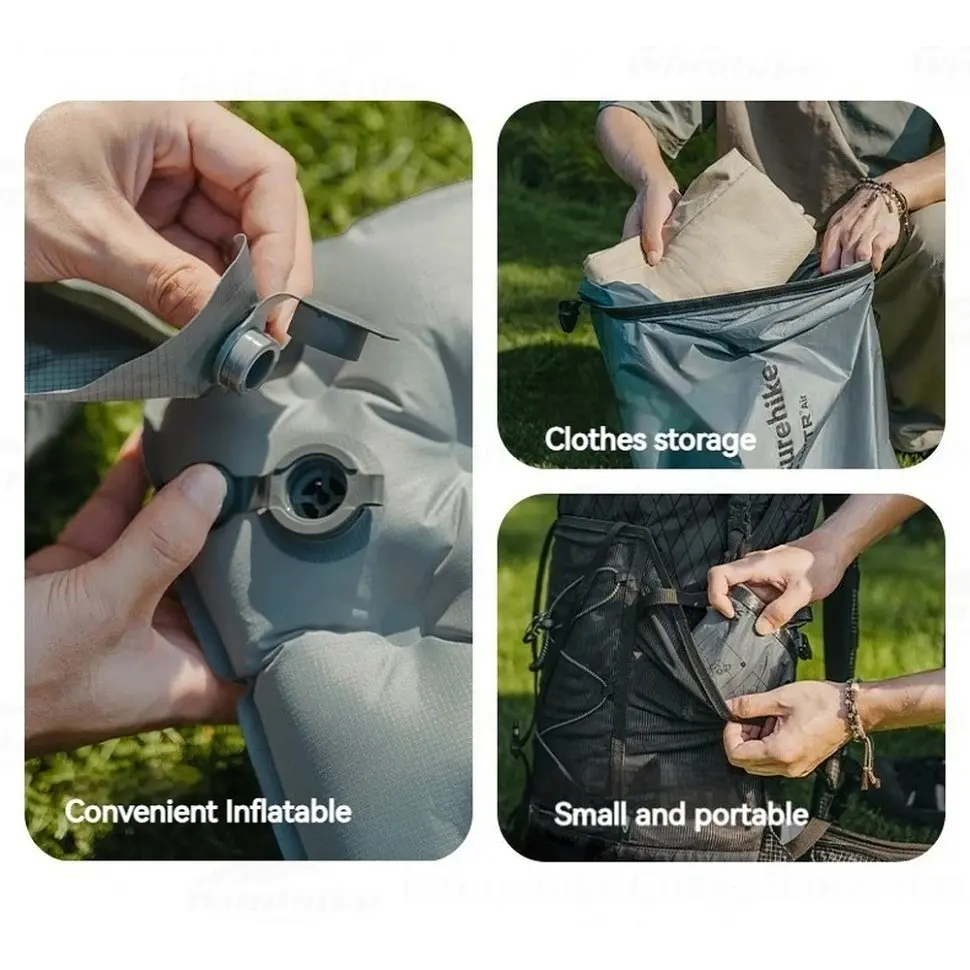 Гермомішок-насос універсальний для надування матраців та подушок Naturehike, сірий - фото 3