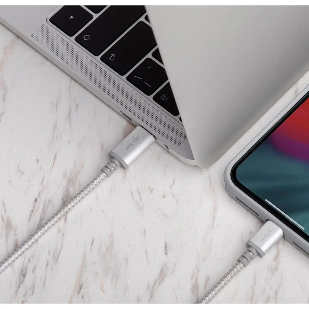 Кабель USB-C to Lightning Moshi Integra Cable Jet Silver 1.2 м (99MO084105) - фото 4