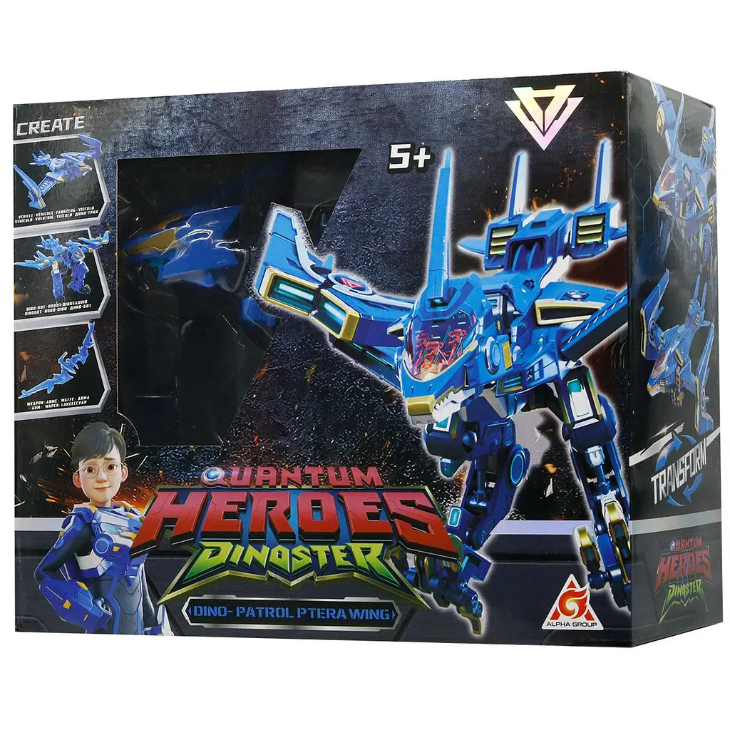 Динозавр-трансформер DINOSTER - МЕГА ДИНО-ПЕТРОЛ ПТЕРА ВІНГ DINOSTER EU580808 - фото 3