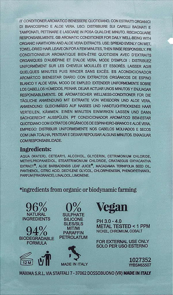 Оздоровлювальний кондиціонер для щоденного використання Nook BEAUTY FAMILY ORGANIC 10 мл - фото 2