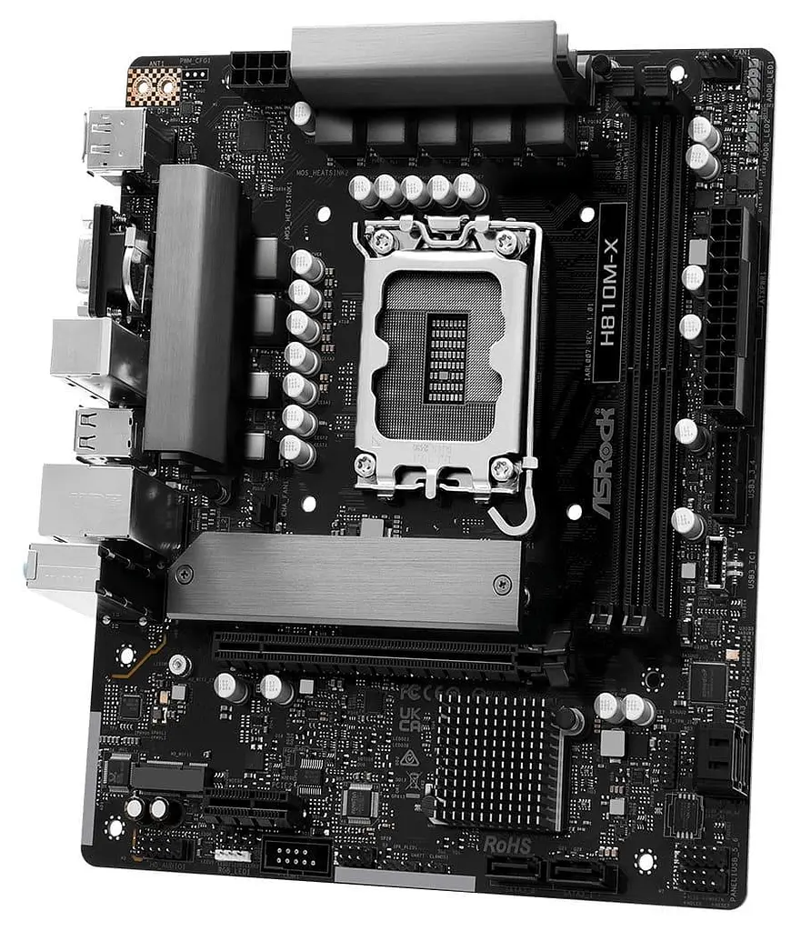 Материнська плата ASRock H810M-X (H810M-X) (Socket 1851, Intel H810, Micro-ATX) - фото 3