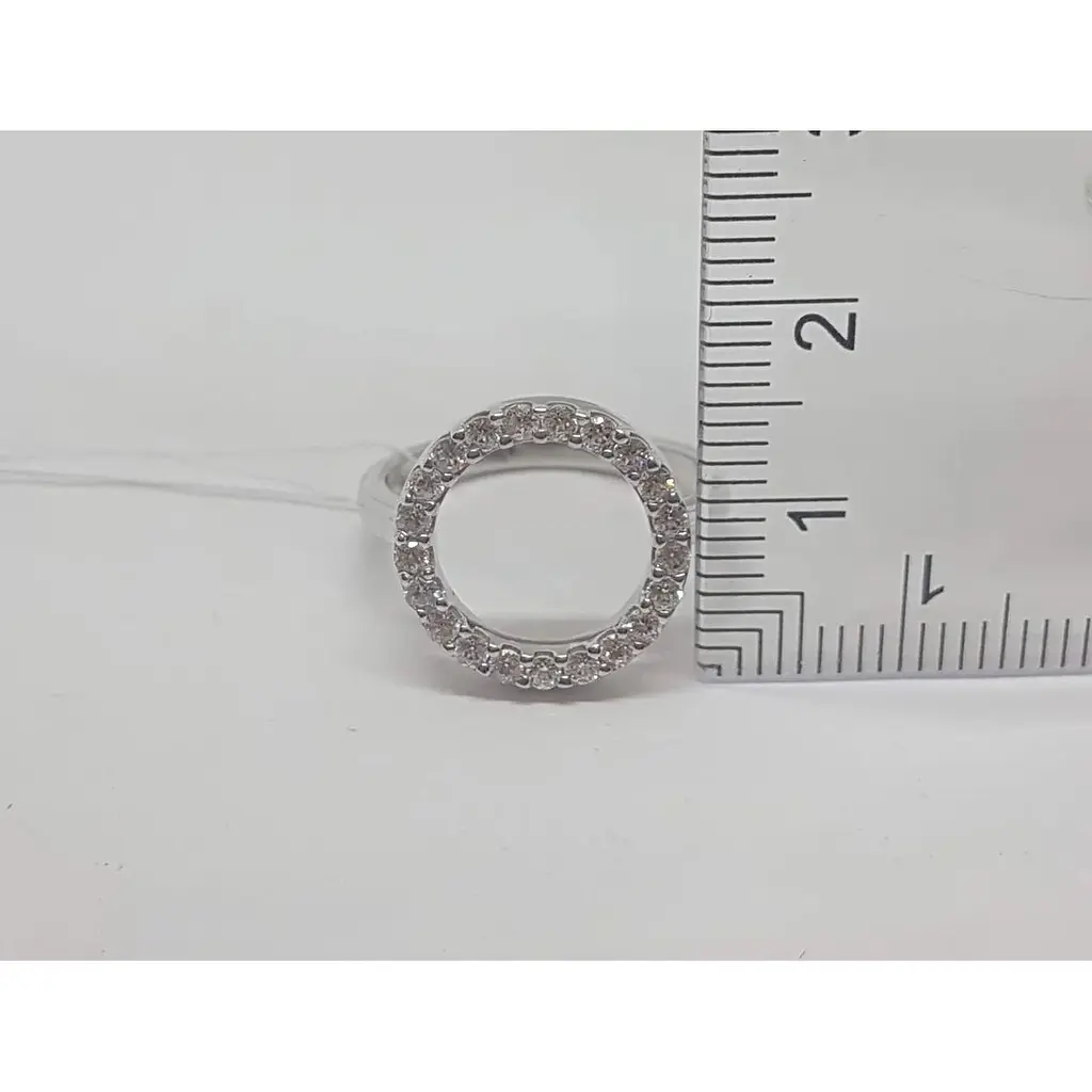 Срібне кільце Лазурит з фіанітами. 19244Р 17,5 - фото 5