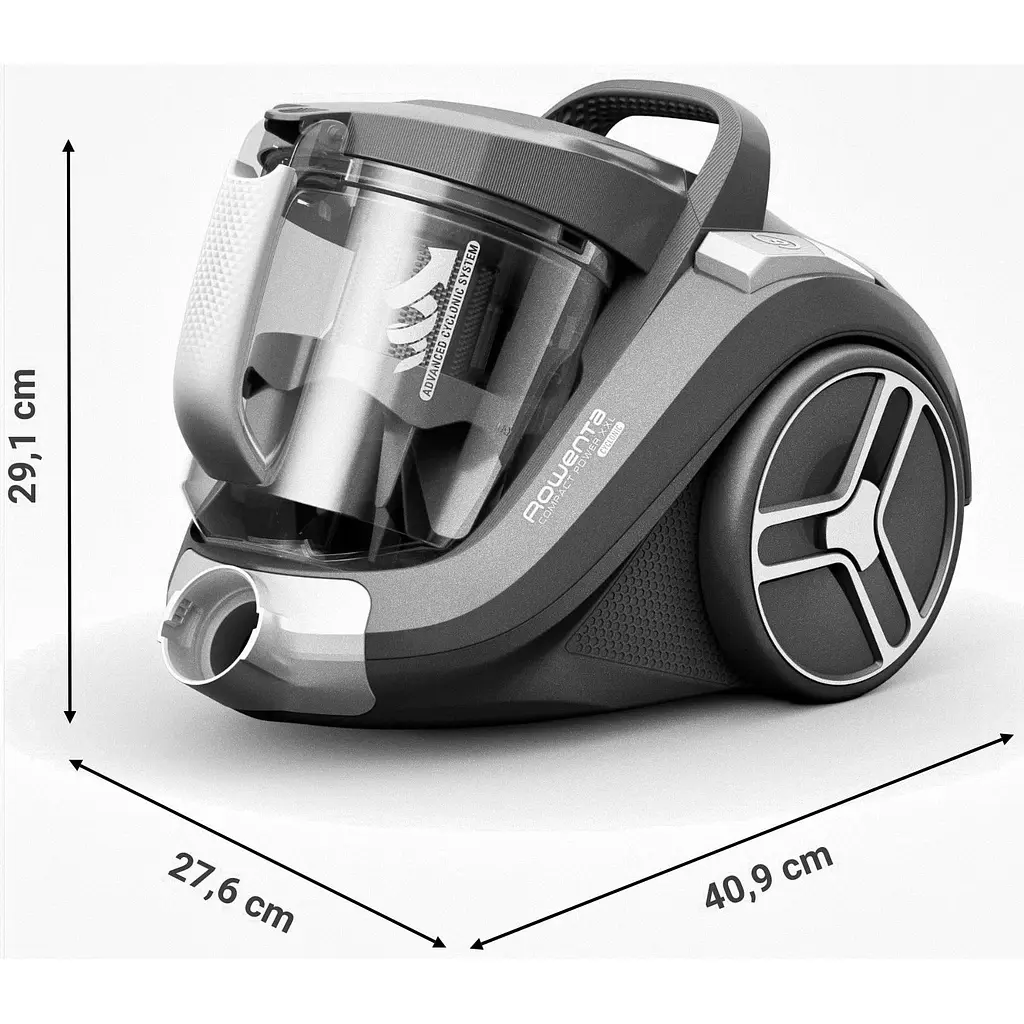 Пылесос Rowenta Compact Power XXL Classic + Kit контейнерный черный (RO4B25EA) - фото 8