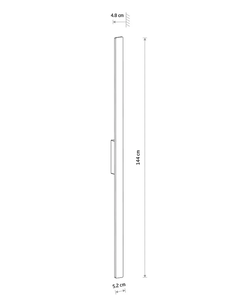 Світильник вуличний настінний Nowodvorski 11558 Demi LED L 1x24W 3000K 1500Lm IP54 чорний - фото 6
