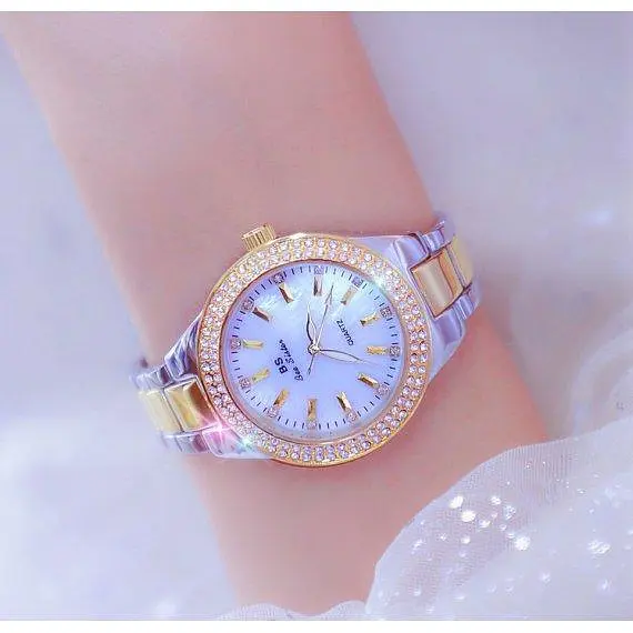 Женские наручные часы BS Diamond (Серебристо-золотистые) - фото 6