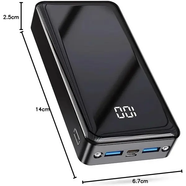 Портативний зарядний пристрій потужний 240000 мАг вихід і вхід USB C 22,5 Вт - фото 4